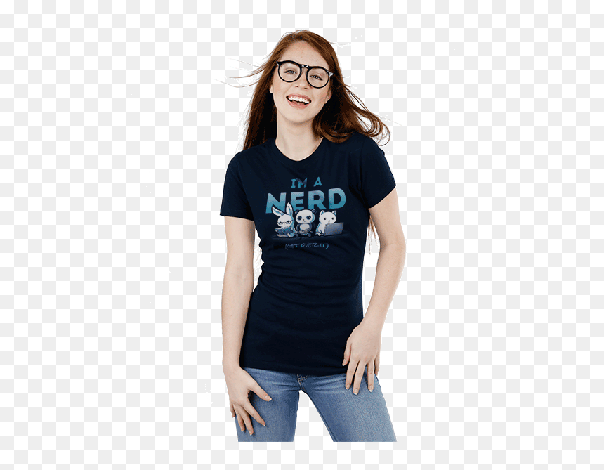 Girl, HD Png Download - nerd girl png