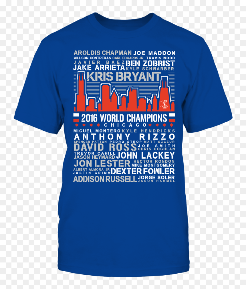 2016 World Champions Chicago Skyline Ben Zobrist T - Active Shirt, HD Png Download - american ninja warrior png
