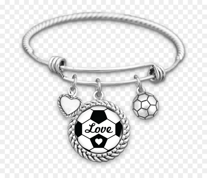 Charm Bracelet, HD Png Download - soccer heart png