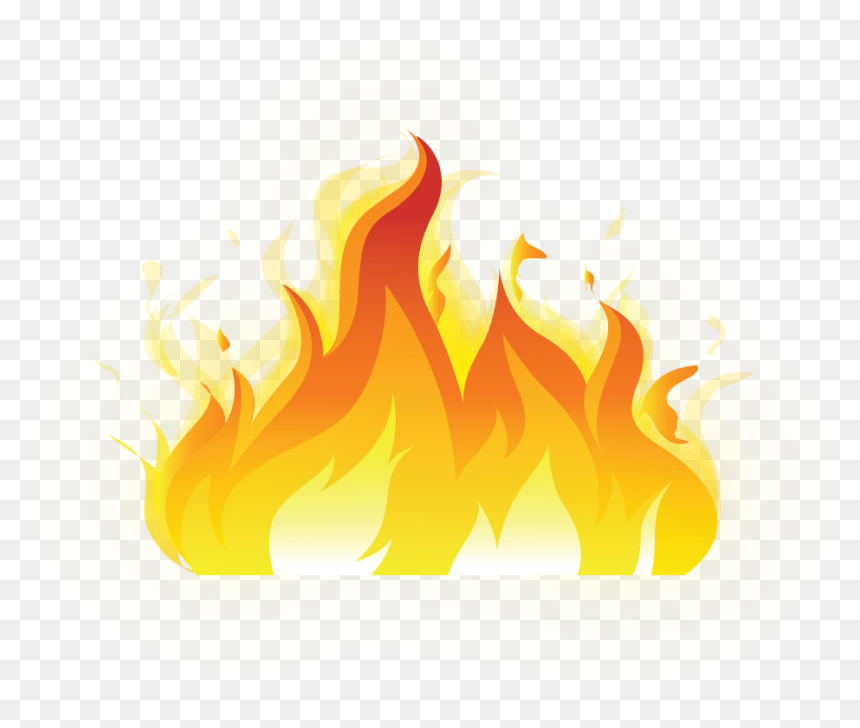 Yellow And Orange Flames, HD Png Download - flame outline png