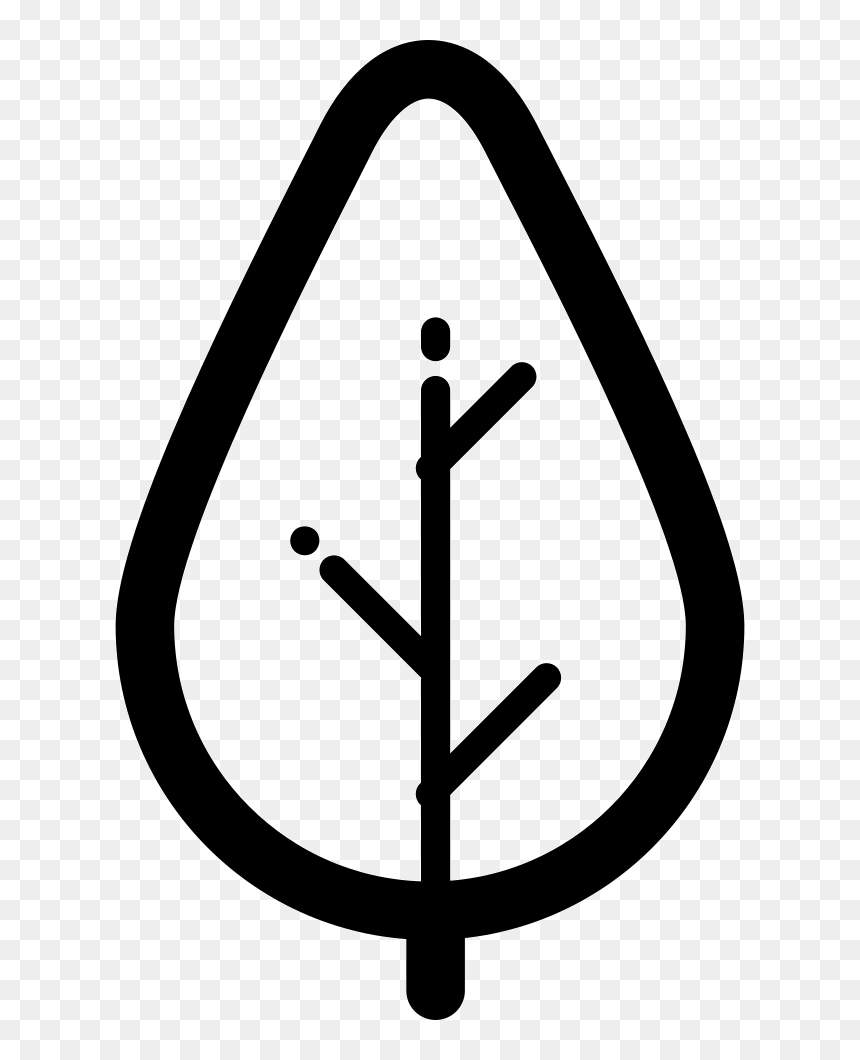 Tree Outline Of Leaf Shape Comments - Portable Network Graphics, HD Png Download - fall leaf outline png