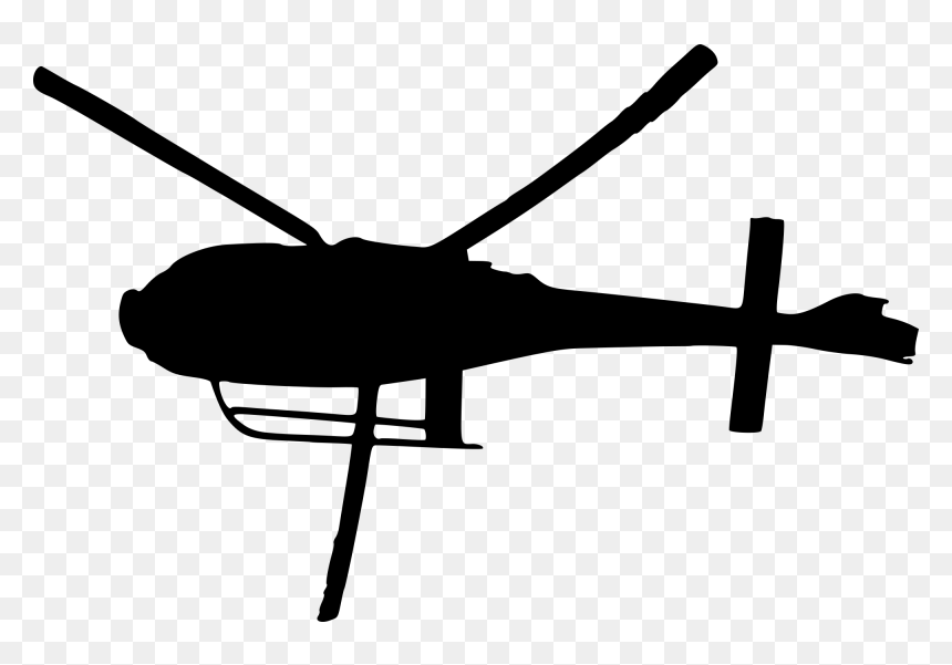 Transparent Helicopter Clipart - Top Helicopter Silhouette, HD Png Download - helicopter clipart png