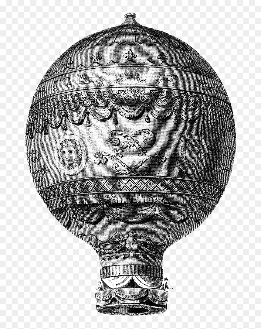 Victorian Hot Air Balloon Png - Old Hot Air Balloon, Transparent Png - balloon drawing png