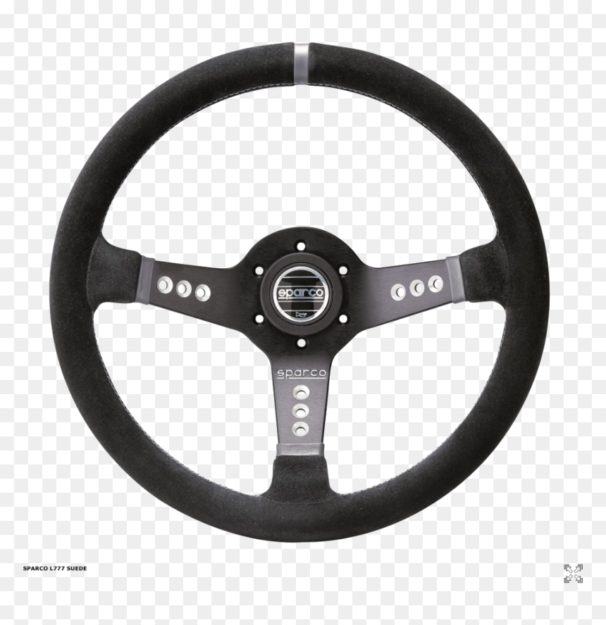 Steering Wheel Background Png - Sparco Suede Steering Wheel, Transparent Png - steering wheel clipart png