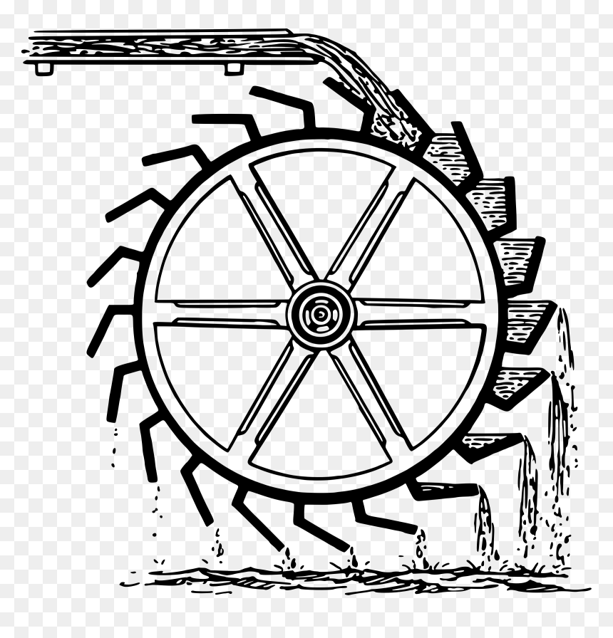 Water Wheel Vector Clipart Image - Water Wheel Clipart, HD Png Download - steering wheel clipart png