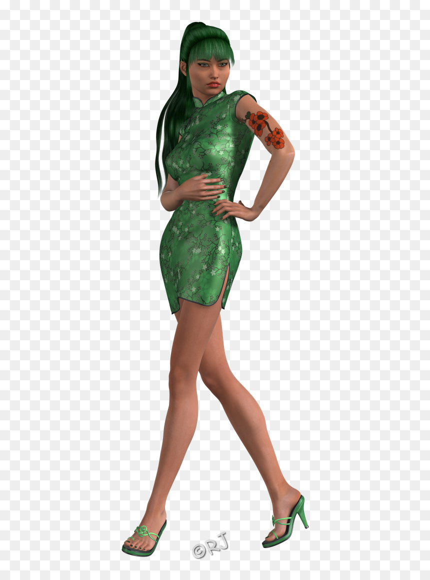 Cocktail Dress, HD Png Download - asian model png