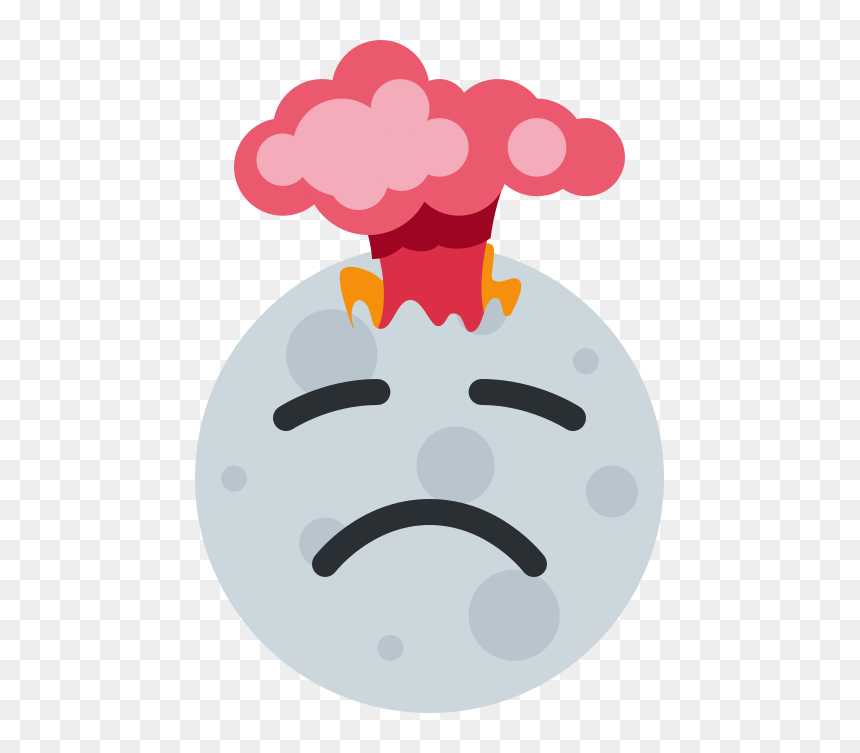 Ios Emoji Volcano, HD Png Download - frown emoji png