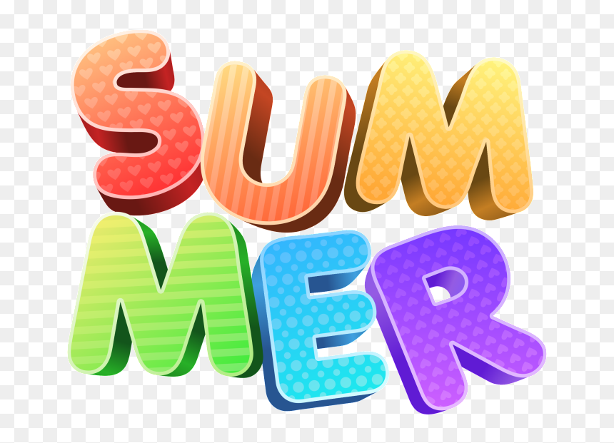 Summer Art Word Creative Element, HD Png Download - summer word art png