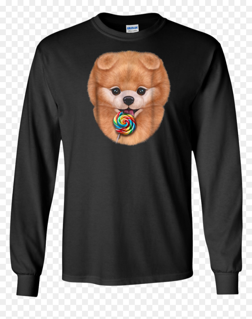 Cream Pomeranian Dog Lick Rainbow Lollipop - T-shirt, HD Png Download - rainbow lollipop png