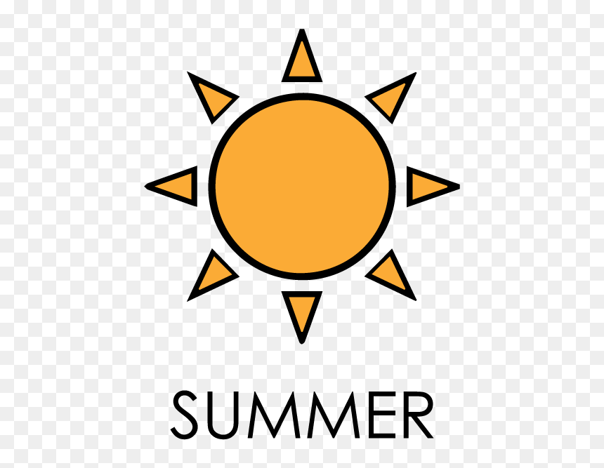 Sun Black And White Png, Transparent Png - summer word art png