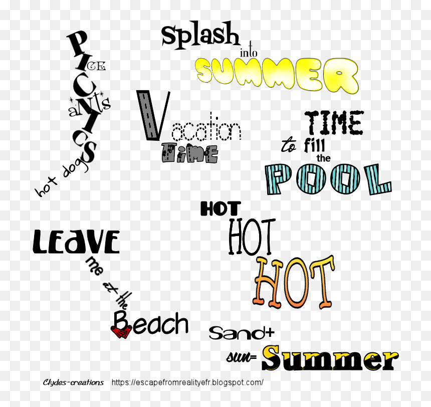 Calligraphy, HD Png Download - summer word art png