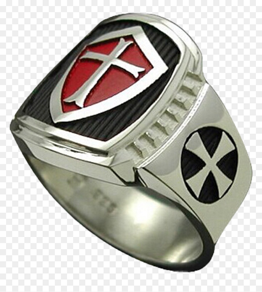 Knights Templar Crusader Cross Ring - Ring, HD Png Download - templar shield png