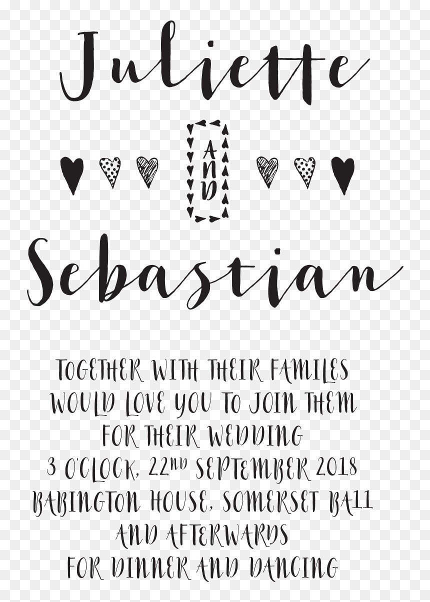 Calligraphy, HD Png Download - wedding hearts png