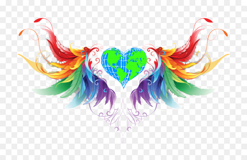 Lightwing Center - Ailes Arc En Ciel, HD Png Download - wedding hearts png