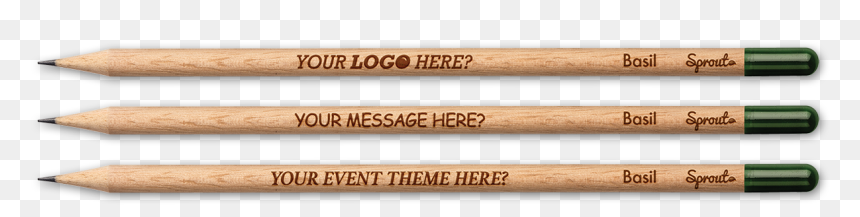3 Pencils With Custom Engravings - Novel, HD Png Download - pencil silhouette png