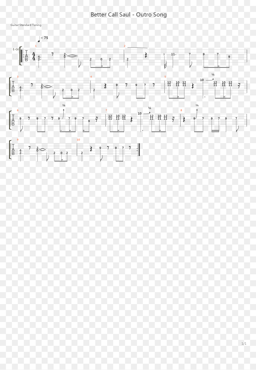 Sheet Music, HD Png Download - better call saul png