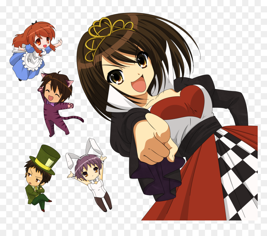 Anime Alice In Wonderland Base , Png Download - Melancholy Of Haruhi Suzumiya, Transparent Png - anime base png