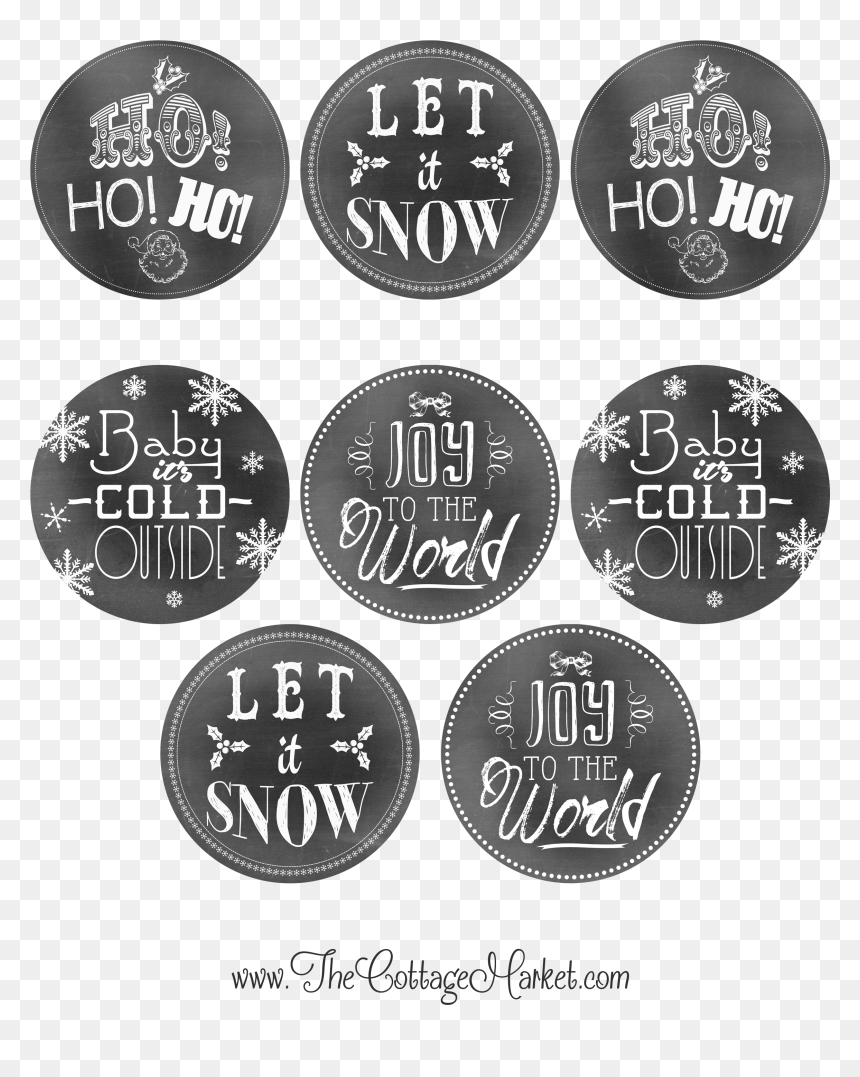 Free Holiday Printable Chalkboard Tags - Coin, HD Png Download - chalkboard border png