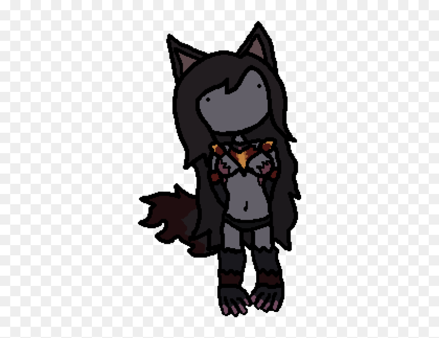 Cat Black Mammal Fictional Character Small To Medium - Werewolf Gf, HD Png Download - hellhound png