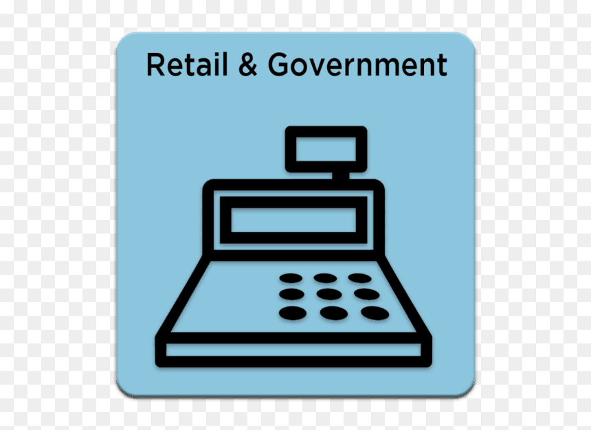 Cash Register Clipart Black And White, HD Png Download - retail icon png