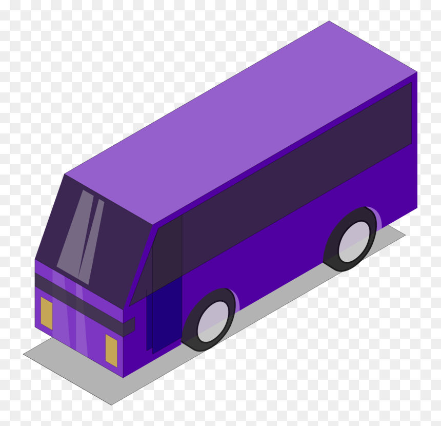 Purple,vehicle,motor Vehicle - Isometric Art Car Png, Transparent Png - bus vector png