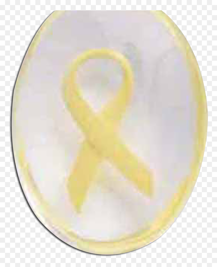 Worry Stone Awareness Yellow Ribbon Key Ring - Emblem, HD Png Download - awareness ribbons png