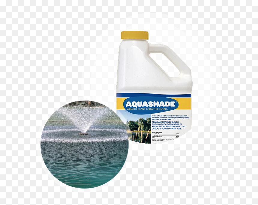 Aquashade Container With Fountain Using Blue Pond Colorant - Aquashade Label, HD Png Download - underwater plants png
