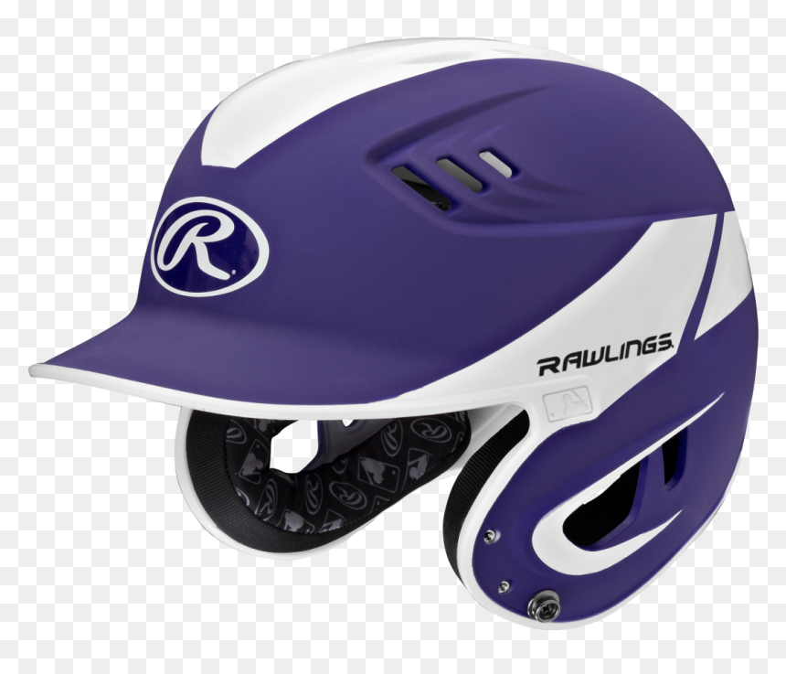 Rawlings Black And White Baseball Helmet, HD Png Download - baseball helmet png