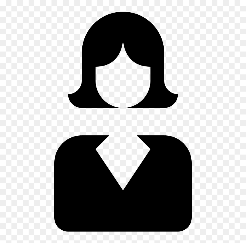 Simpleicons Interface Business-woman - Woman Icon Png, Transparent Png - people icon vector png