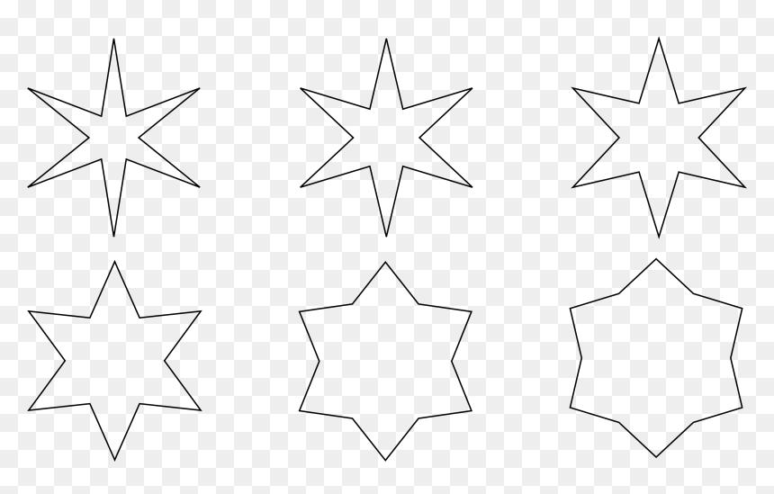 Line Art, HD Png Download - sun star png