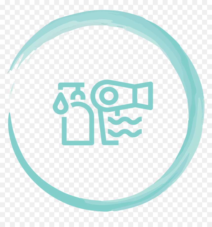 An Icon Of A Blowdryer And Other Salon Tools - Circle, HD Png Download - salon icon png