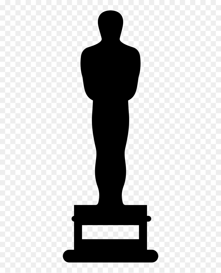 Oscar Prize Statue Silhouette, HD Png Download - oscars statue png