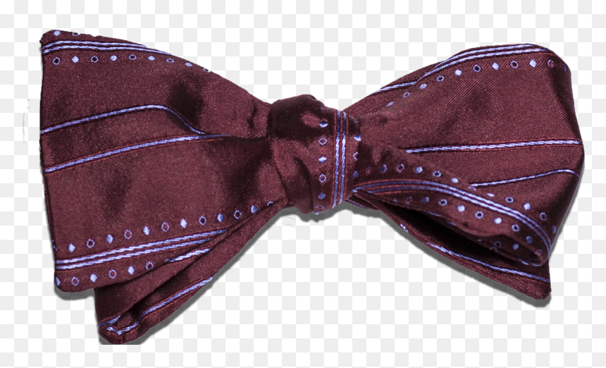 Wine And Light Blue Silk Bow Tie - Paisley, HD Png Download - silk ribbon png