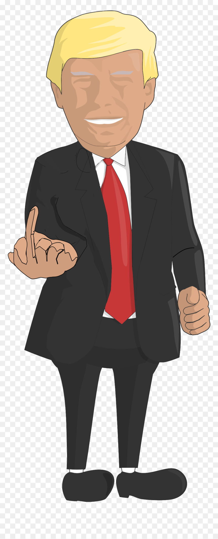 Middle Finger Big Image, HD Png Download - trump clipart png