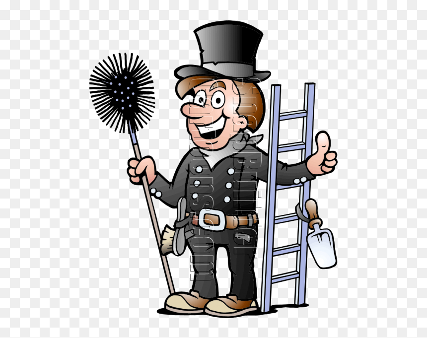 Chimney With Cleaning Tools - Chimney Sweep Clipart, HD Png Download - sweeper png