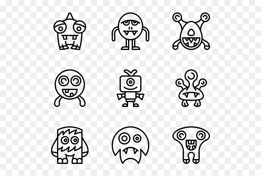 Wedding Icons Vector Png, Transparent Png - monster head png