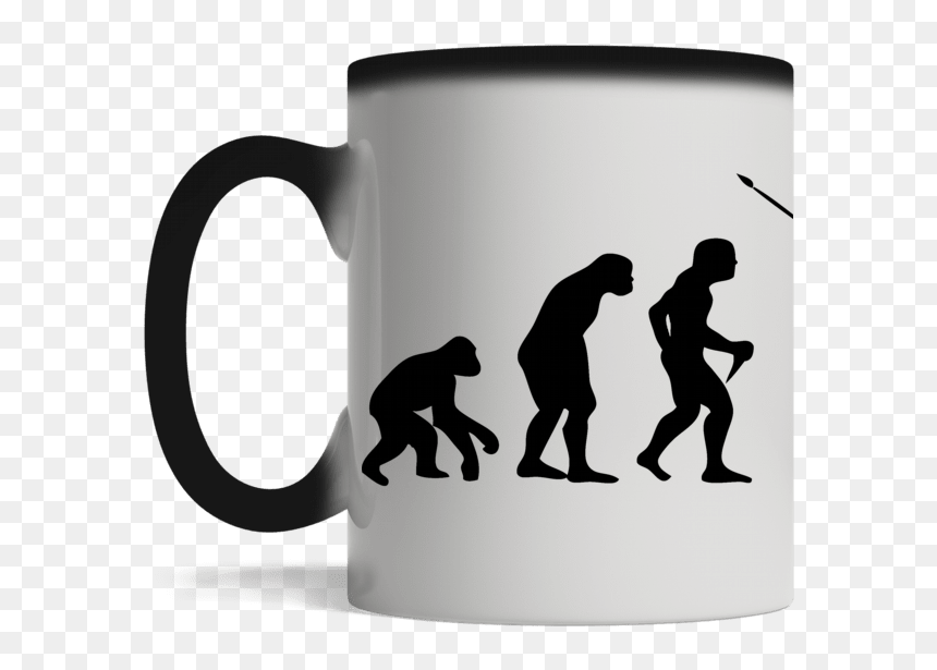 Men"s T-shirt Front - Evolution Silhouette Free Vector, HD Png Download - gorilla silhouette png