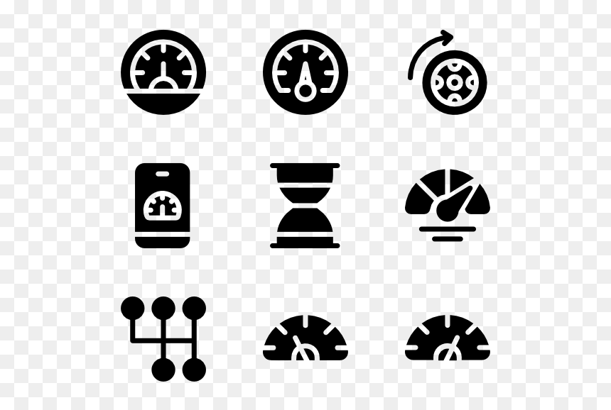 Icon, HD Png Download - speedometer icon png