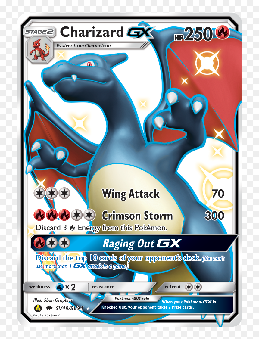 Image - Shiny Charizard Hidden Fates, HD Png Download - charizard.png