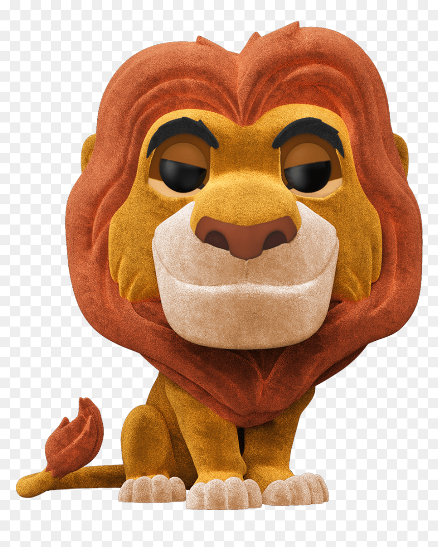 Flocked Mufasa Lion King Pop, HD Png Download - lion king simba png