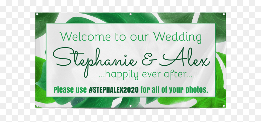 Green Wedding Banner Template Preview - Calligraphy, HD Png Download - wedding banner png