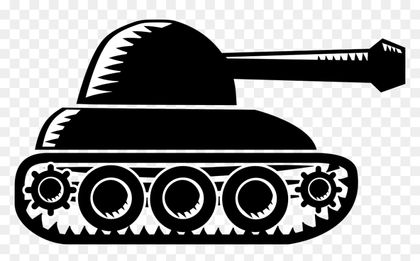 Tank Clipart Black And White, HD Png Download - artillery png