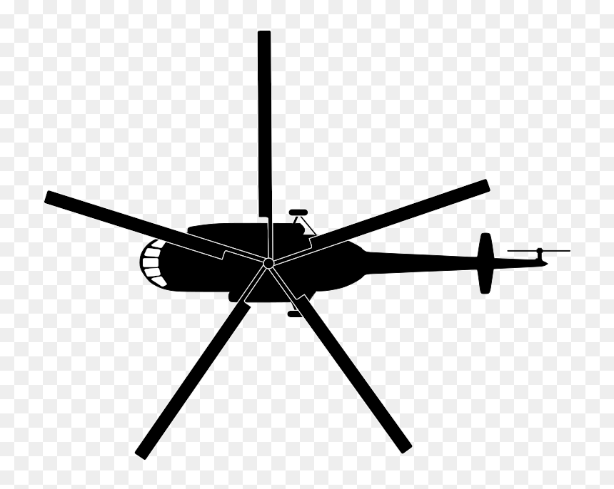 Mil Mi-17 Helicopter - Helicopter Top View Vector, HD Png Download - helicopter silhouette png