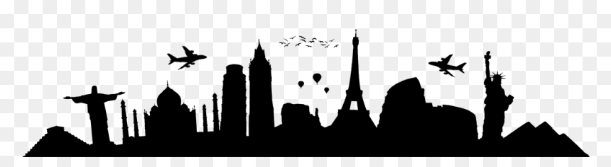 City Travel Silhouette Png, Transparent Png - helicopter silhouette png