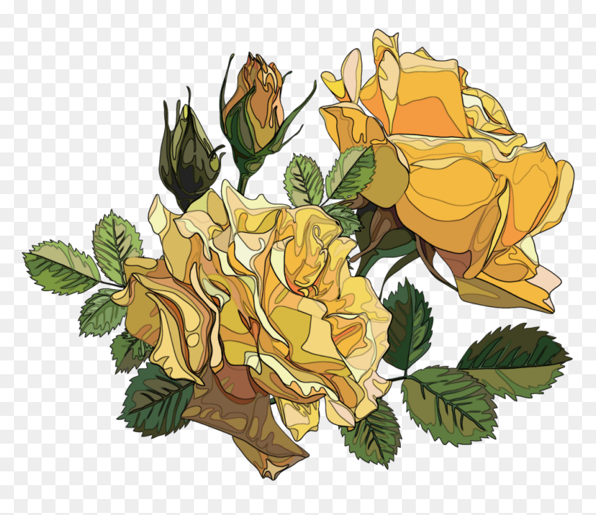 #rose #roses #yellow #yellowrose #yellowroses #orange - Yellow Rose Sticker Png, Transparent Png - orange rose png