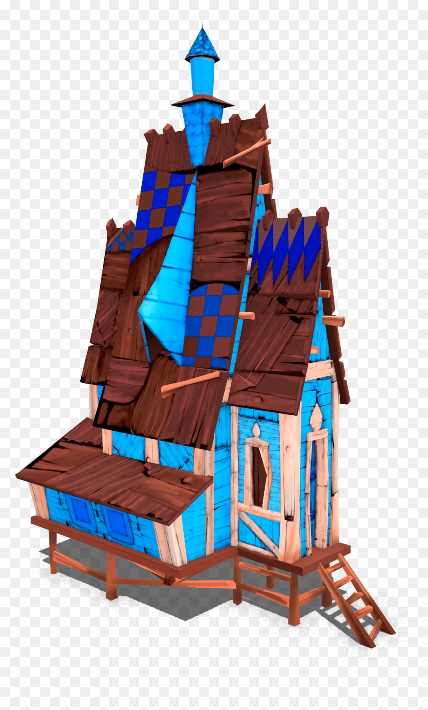 Low Poly Stylized Wooden House - Illustration, HD Png Download - low poly png