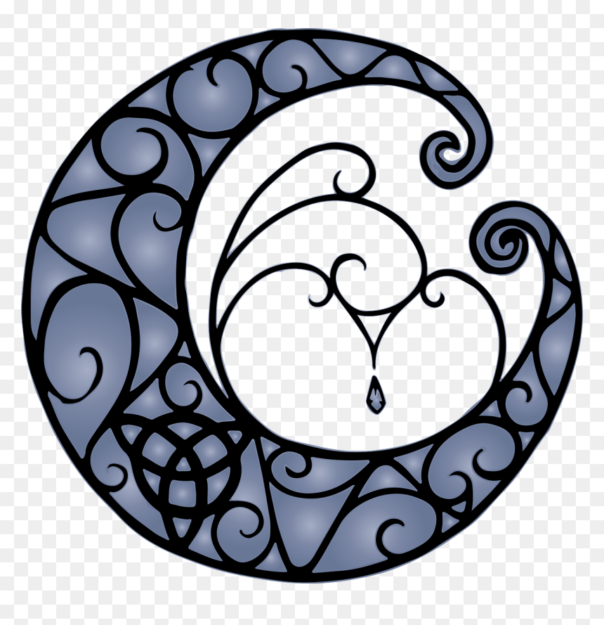 Moon Triquetra, HD Png Download - artistic line png