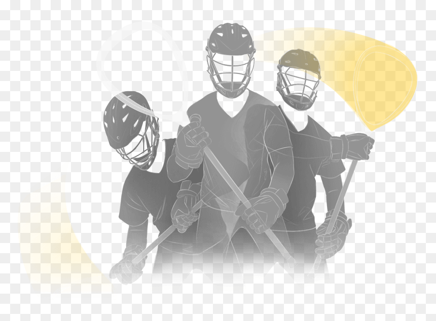 Lacrosse Players Silhouette - College Ice Hockey, HD Png Download - hockey player silhouette png