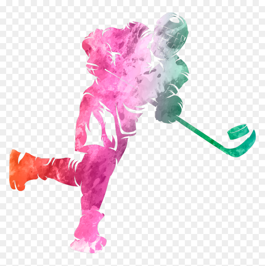 Illustration, HD Png Download - hockey player silhouette png