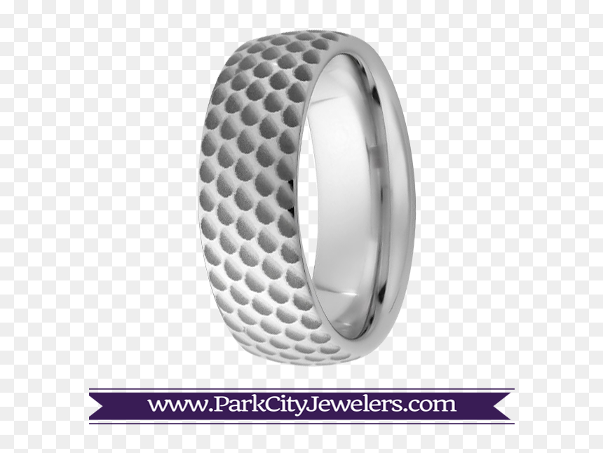 Golf Ball Domed Comfort Fit Band - Titanium Ring, HD Png Download - crossed golf clubs png